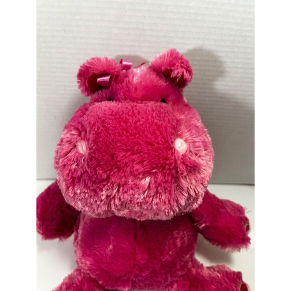 Hallmark Pink Hippo Plush Hippopotamus Valentines Talks Moves Ears 14” - Picture 2 of 11